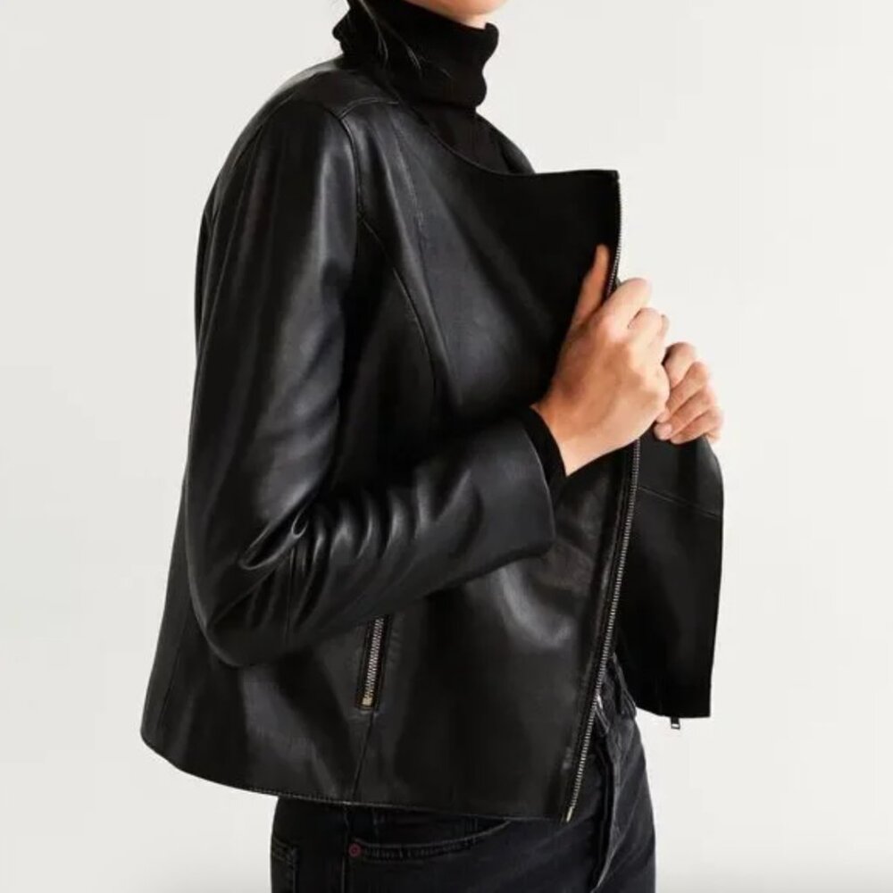 Mango Genuine Leather Jacket - Picture 2 of 7